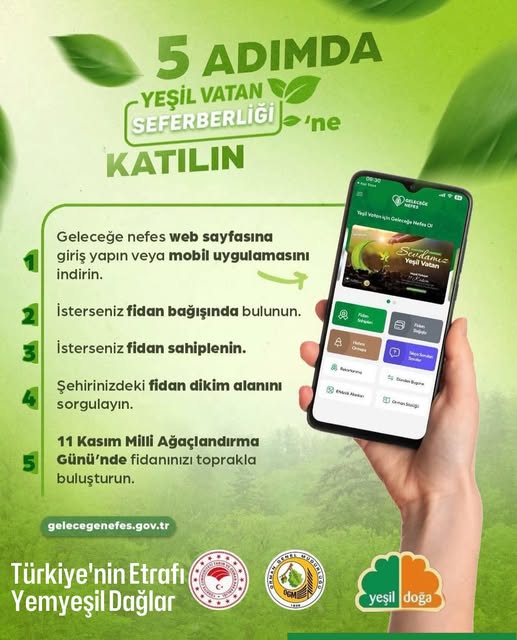 Geleceğe Nefes Ol: 11 Kasım'da Fidan Sahiplenme Seferberliği Başlıyor