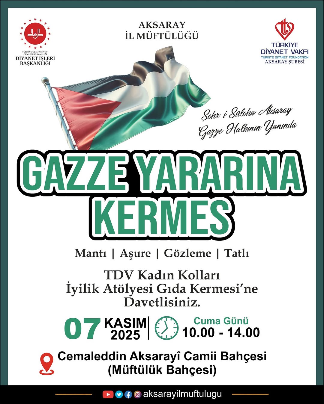 Aksaray'da Gazze İçin Yardım Kermesi Düzenleniyor