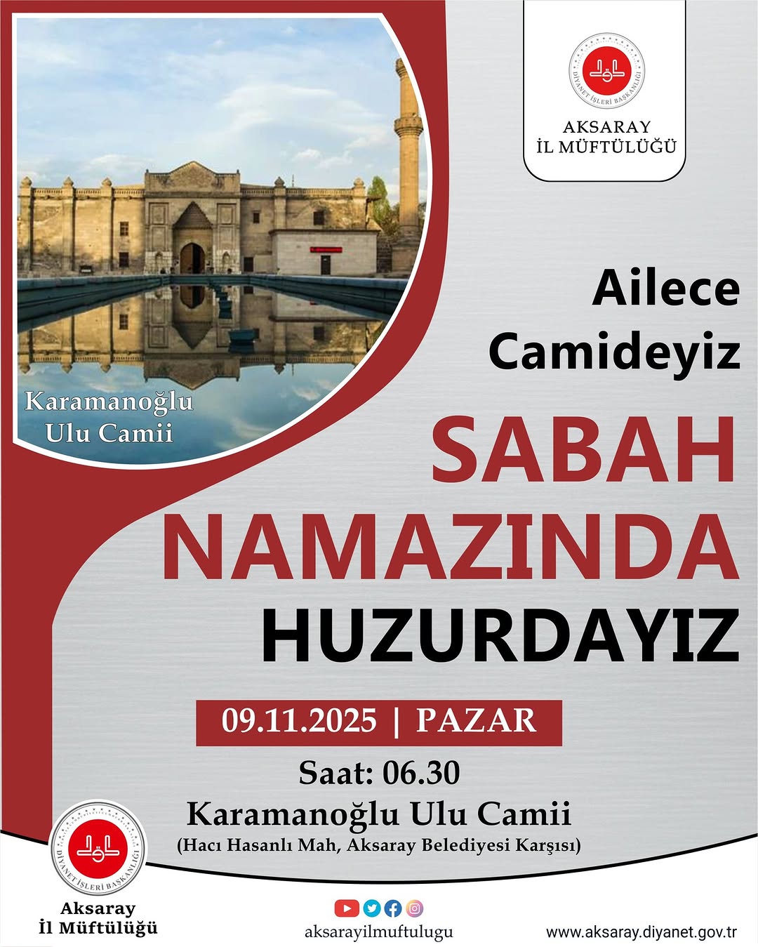 Aksaray'da Sabah Namazı Buluşması: