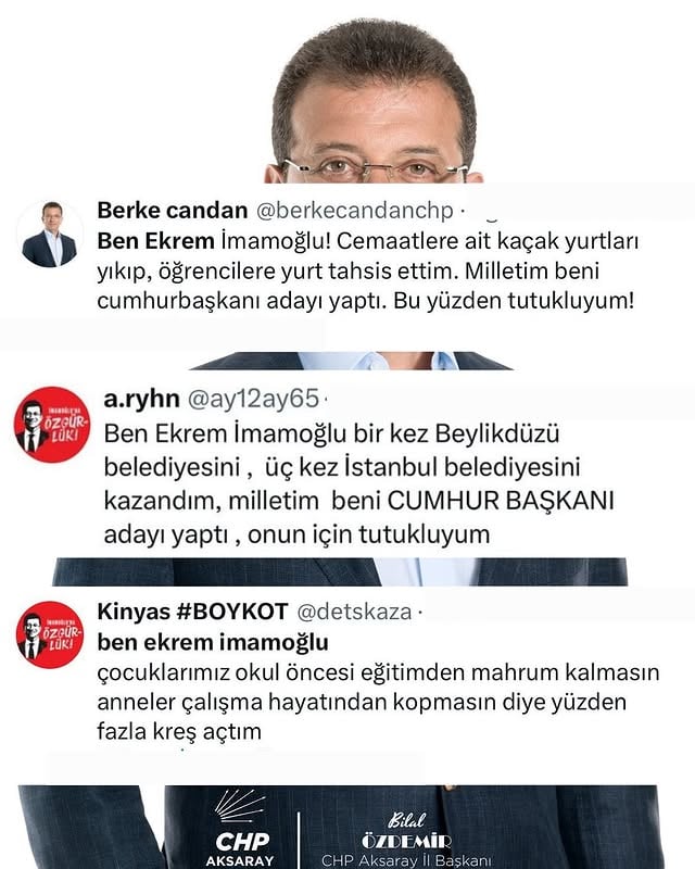Ekrem İmamoğlu'na Destek Mesajı: 