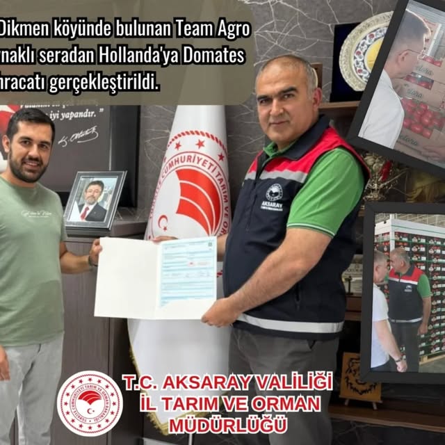 Aksaray'dan Hollanda'ya Domates İhracatı Gerçekleşti