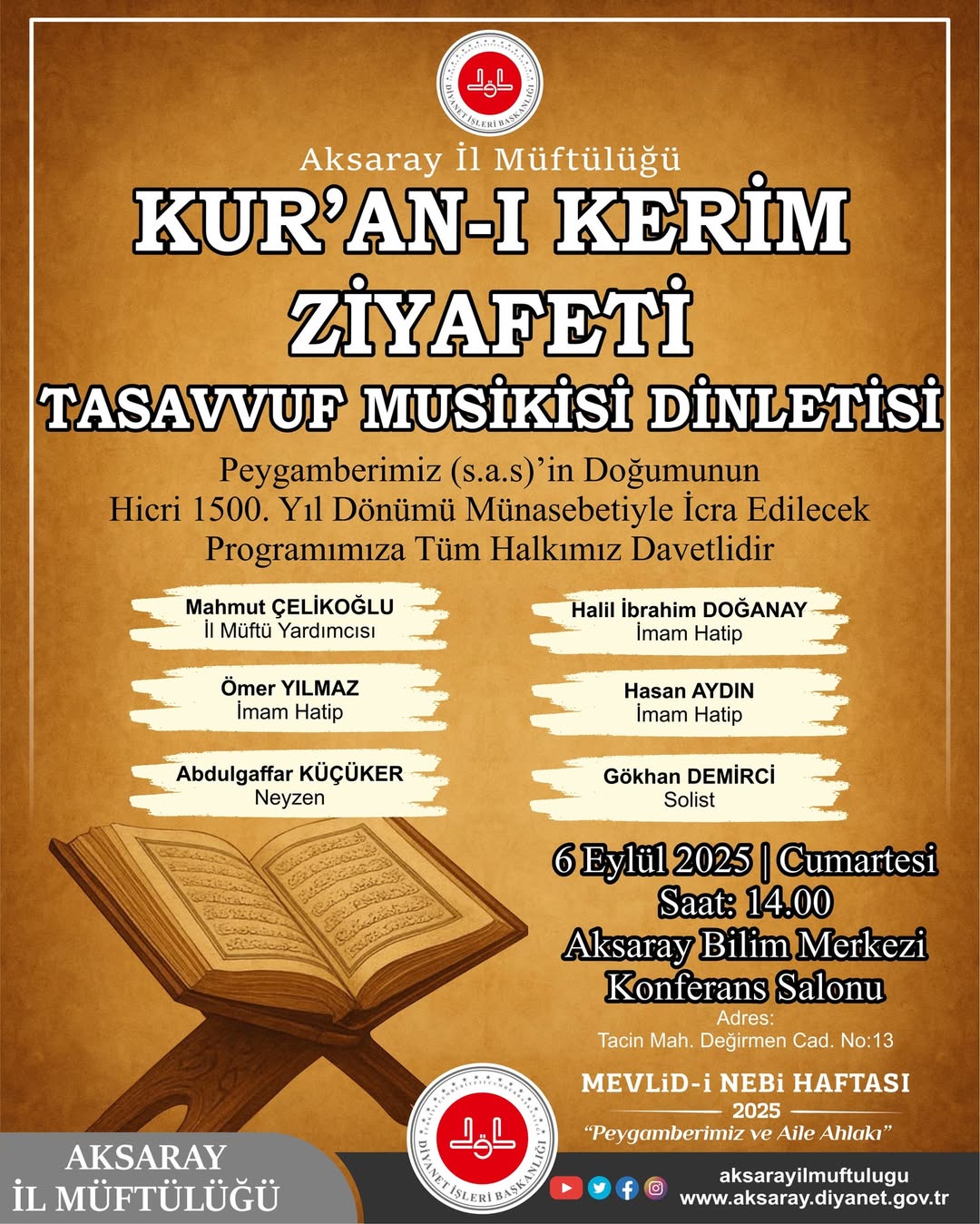 Aksaray'da Peygamber Efendimiz'in Doğum Yıl Dönümü Kutlaması