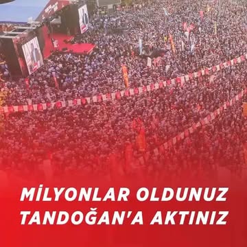 Tandoğan Meydanı'nda Yoğun Kalabalık: Özgür Özel'in Buluşması