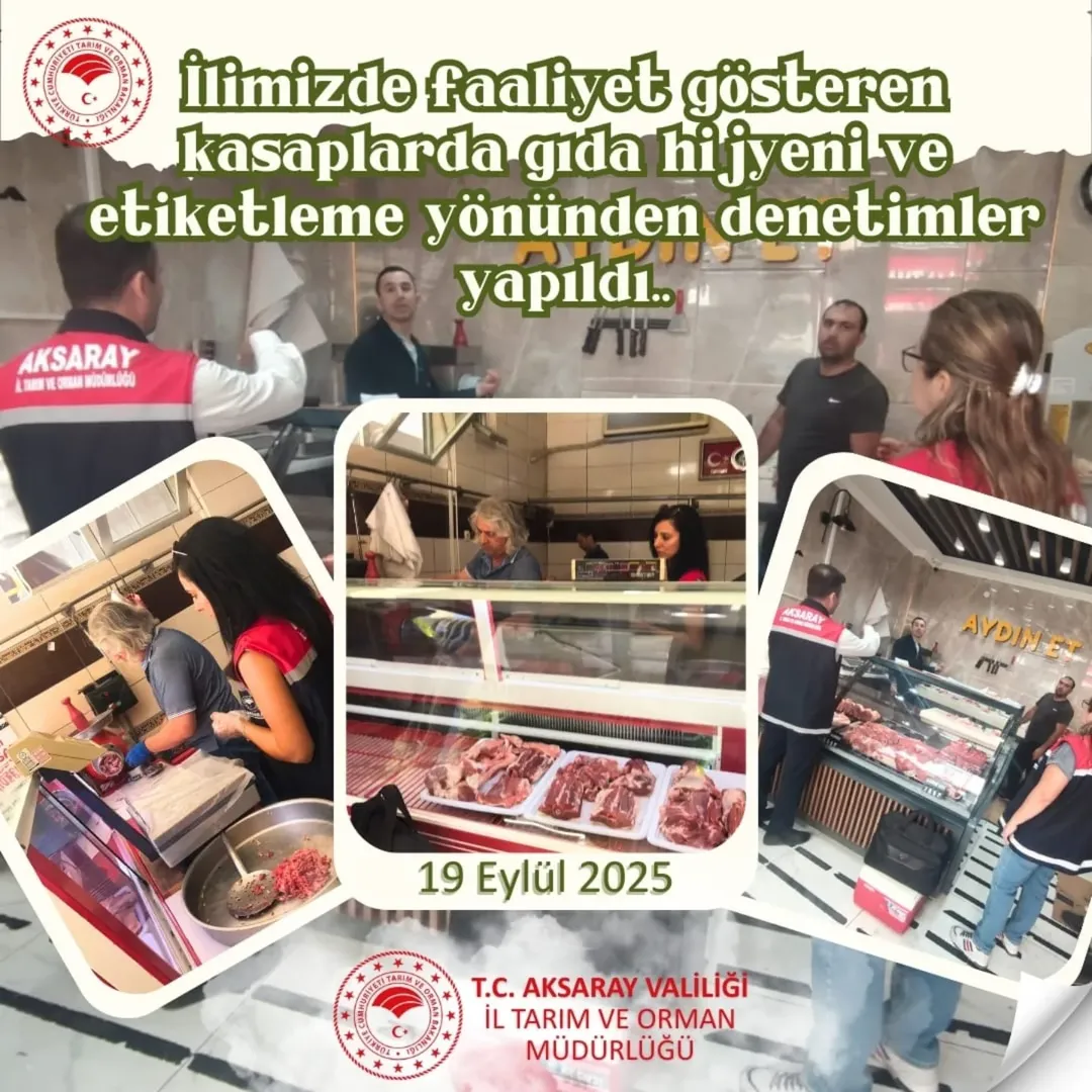 Aksaray'da Kasap Denetimleri Yapıldı