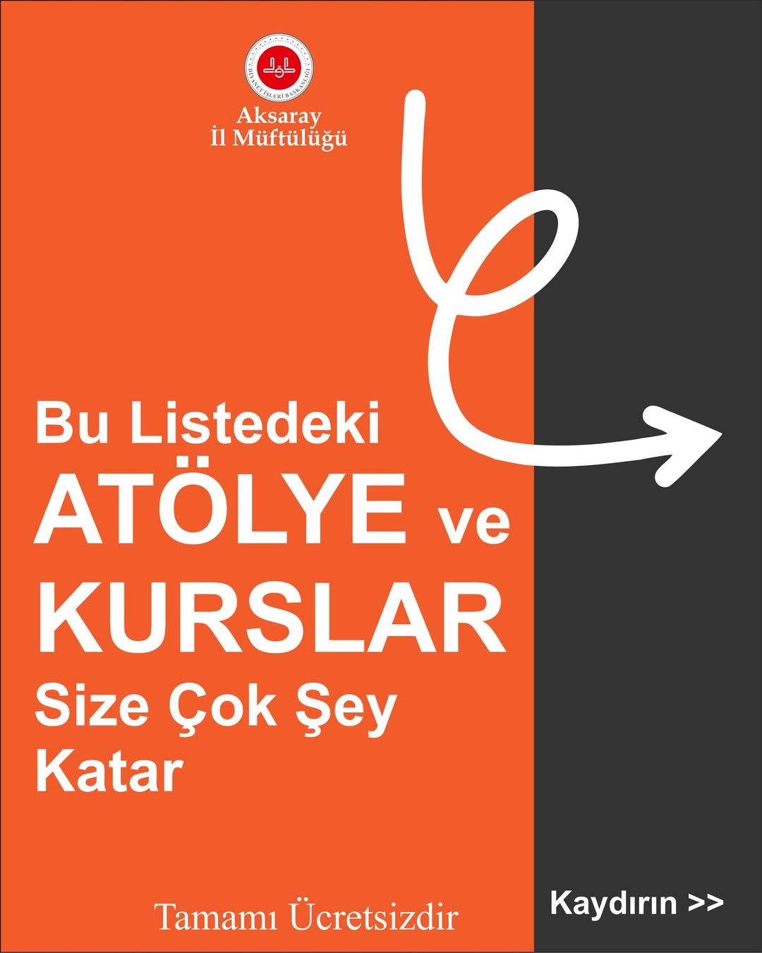 Aksaray'da Gençlere Yönelik Ücretsiz Kurs ve Atölyeler Başladı