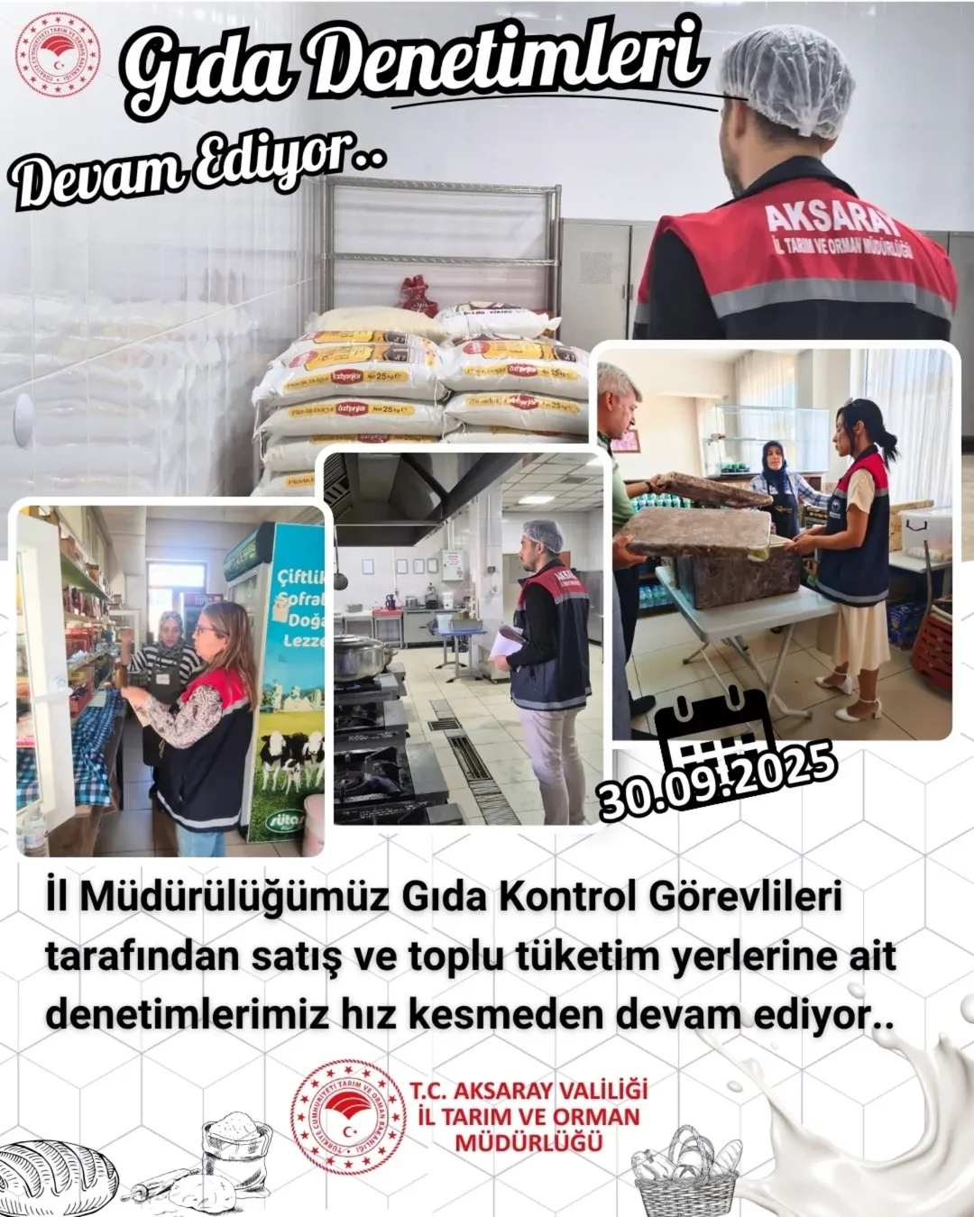 Aksaray'da Gıda Denetimleri Aralıksız Devam Ediyor