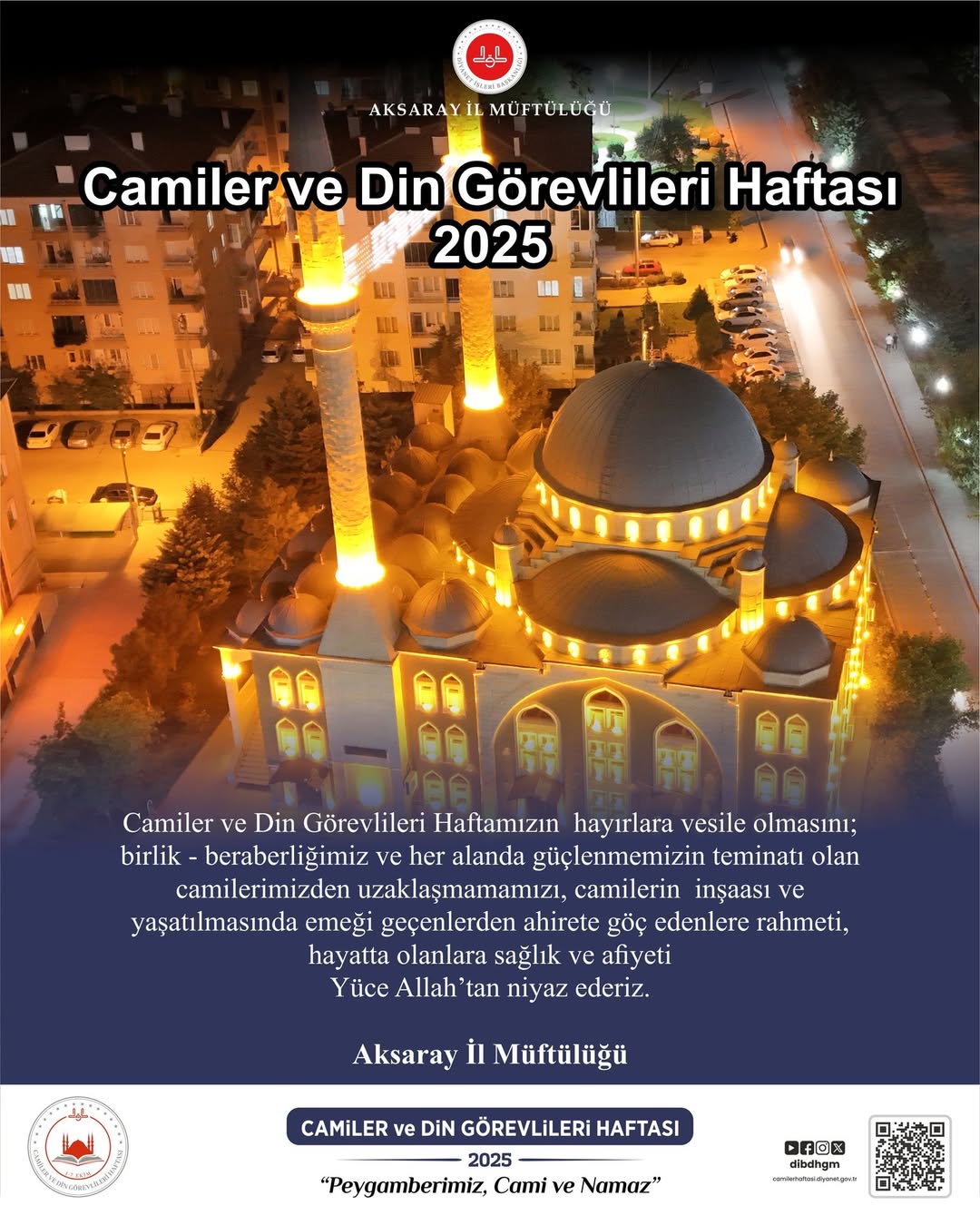 Aksaray'da Camiler ve Din Görevlileri Haftası Mesajı: Birlik ve Beraberlik Vurgusu