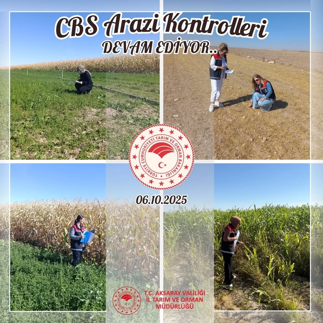 Aksaray'da Coğrafi Bilgi Sistemi ile Arazi Kontrolleri Sürüyor