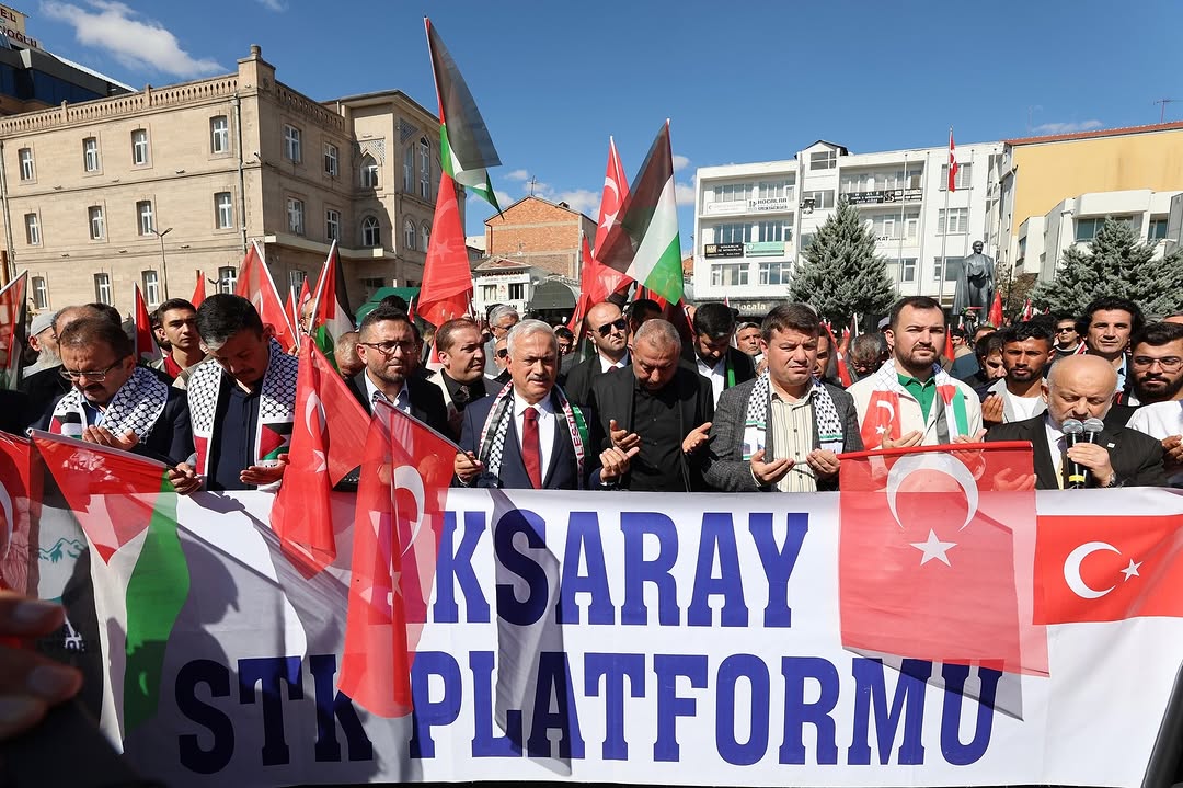 Aksaray'da Gazze Zulmünü Protesto Yürüyüşü ve Sergisi Düzenlendi