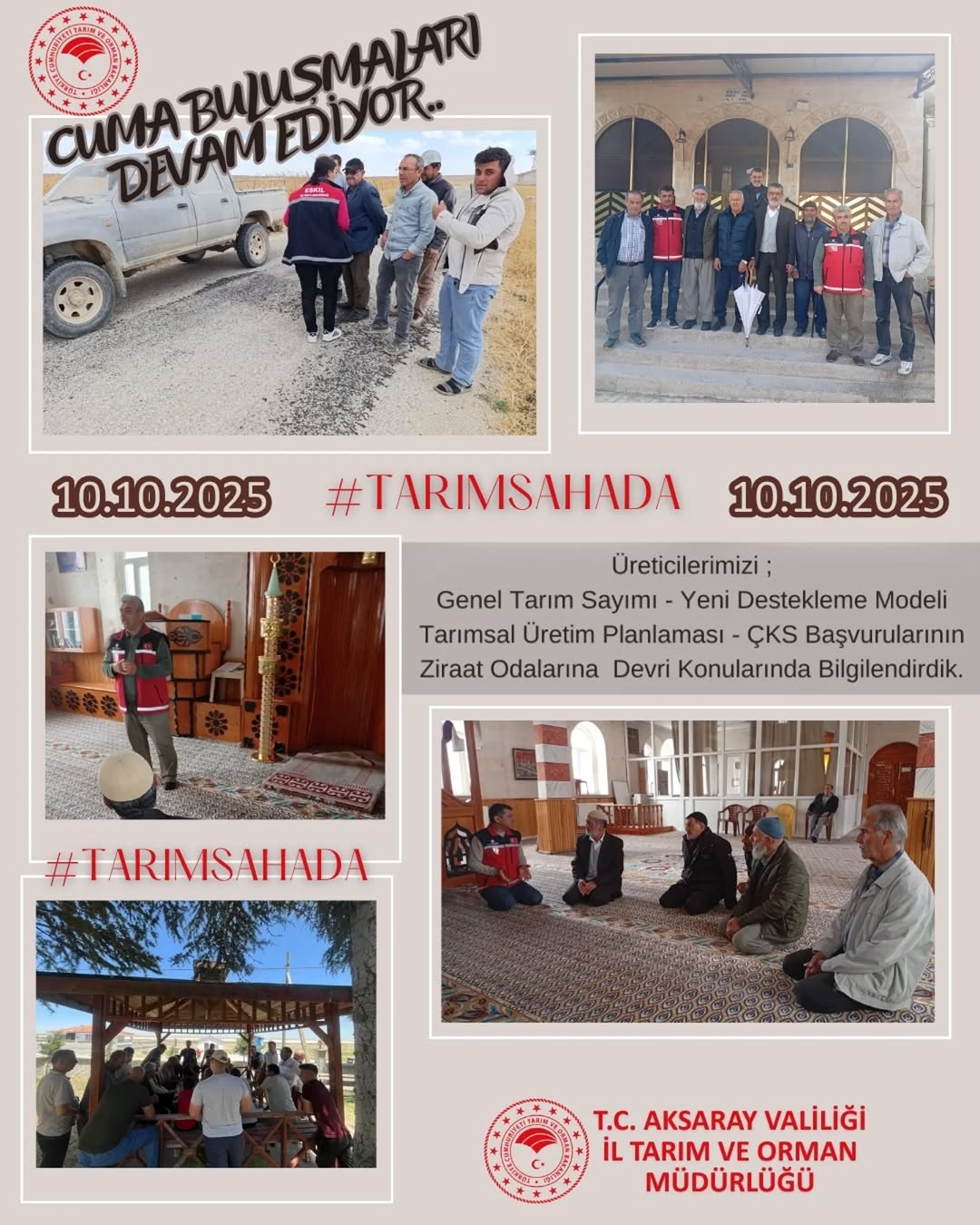 Aksaray'da Tarım Politikaları ve Destekleme Modeli Bilgilendirme Toplantısı Düzenlendi