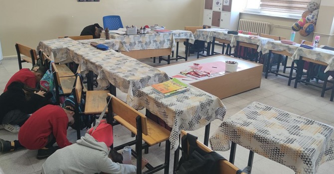 Aksaray'da Tüm Okullarda Eş Zamanlı Tahliye Tatbikatı Düzenlendi