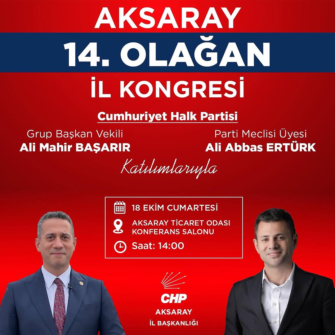 İl Başkanı Bilal Özdemir, Parti Kongresine Tüm Hemşehrileri Davet Etti