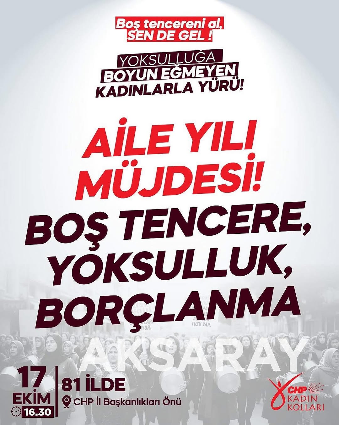 Boş Tencereler Yükseliyor: Kadınlar Yoksullukla Mücadele İçin Sokaklarda