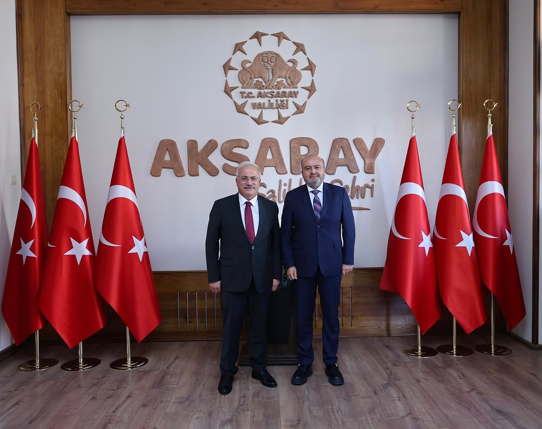 Aksaray Valisi Mehmet Ali Kumbuzoğlu, Tarım ve Orman Eski Bakan Yardımcısı Fatih Metin'i Ağırladı