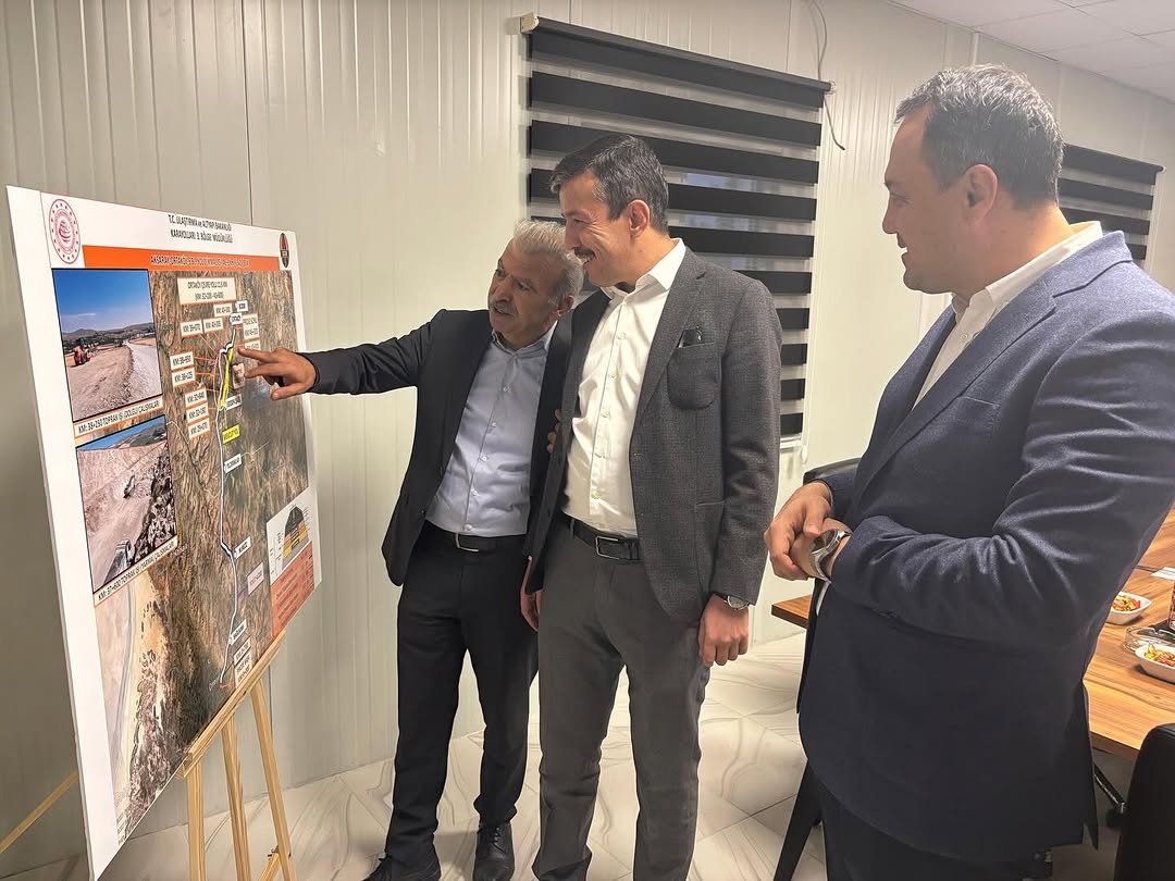 AK Parti Aksaray Heyeti Ortaköy Çevre Yolu Çalışmalarını Yerinde İnceledi