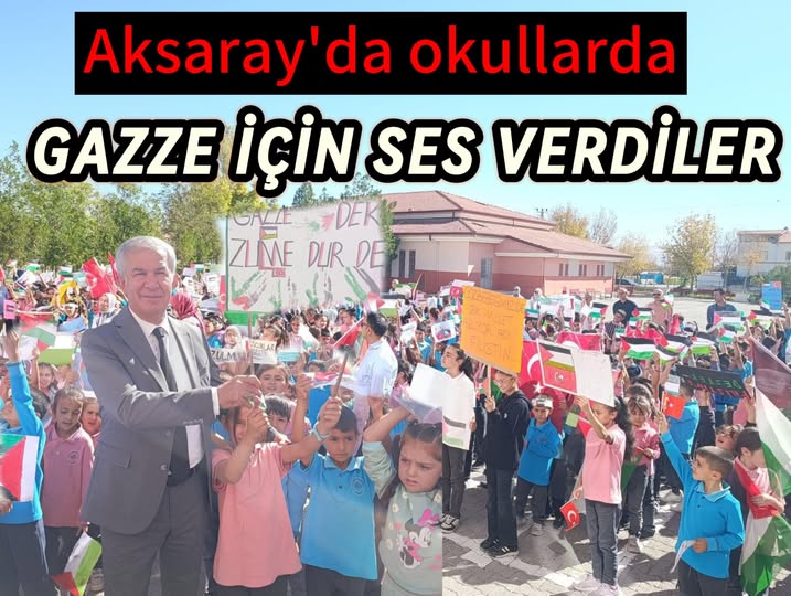 Aksaray’da Okullardan Filistin’e Duygusal Destek