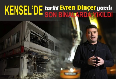 ESKİ TEDAŞ BİNASI KENTSEL DÖNÜŞÜM ALANINDA SON YAPININ YIKIMI TAMAMLANDI