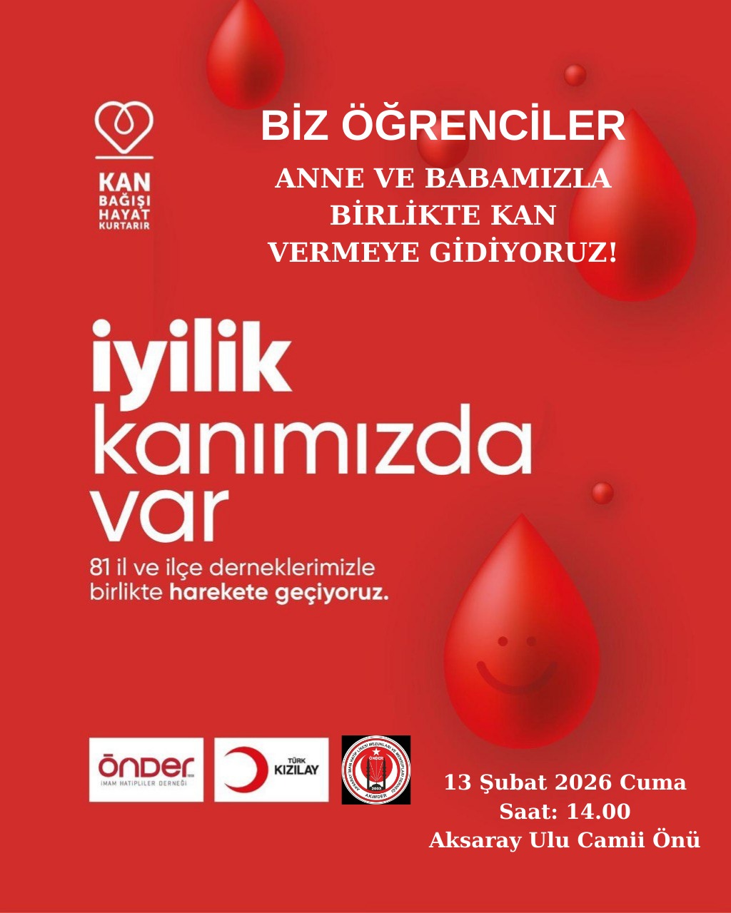 ÖNDER ve Kızılay’dan Aksaray’da Gönüllü Kan Bağışı Seferberliği