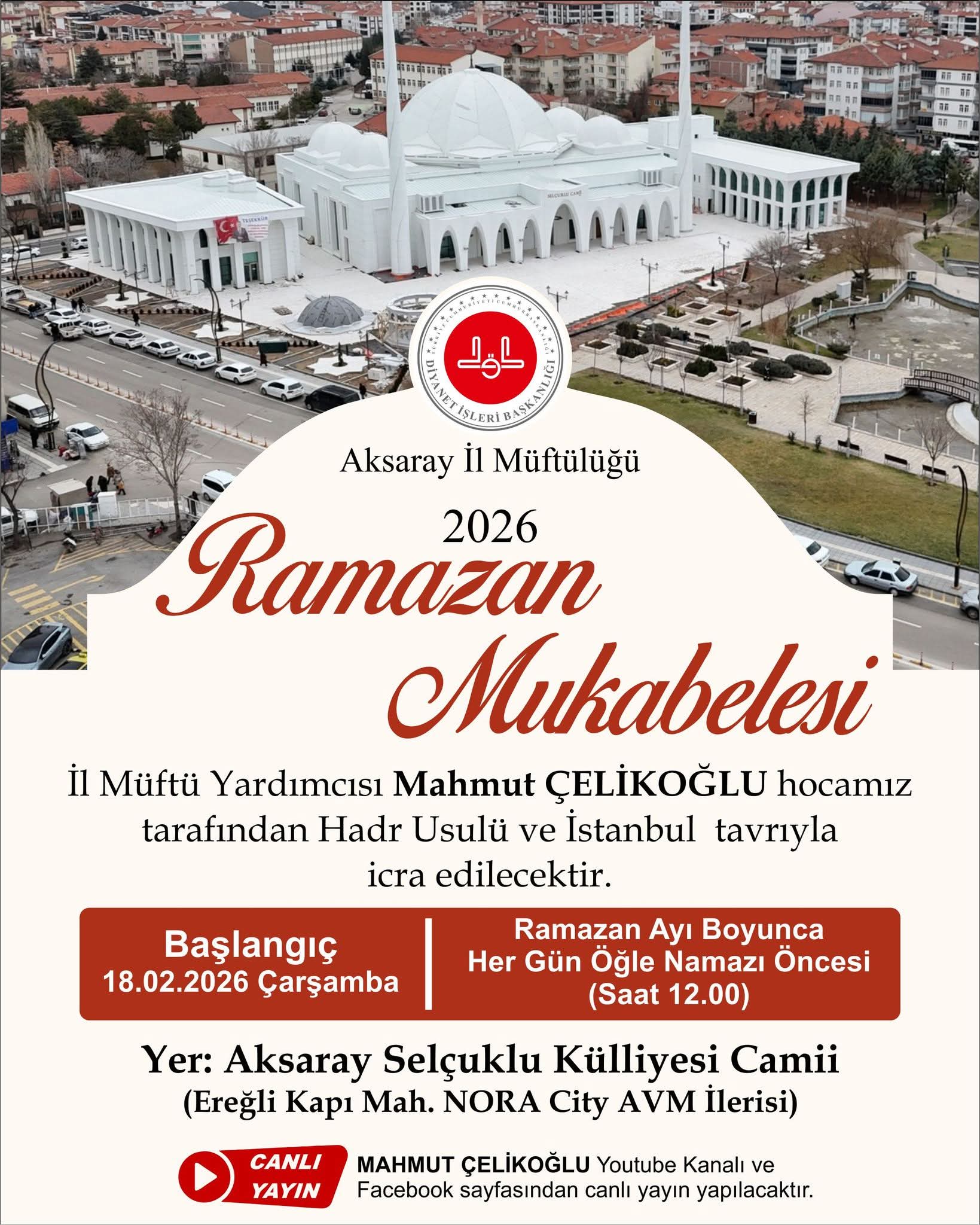 AKSARAY’DA 2026 RAMAZAN MUKABELESİ BAŞLIYOR