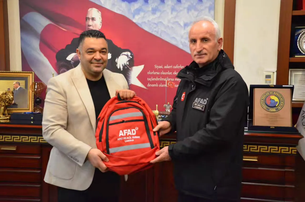 AFAD Müdürü Adil Arslan, ATSO Başkanı Ahmet Koçaş'ı Makamında Ziyaret Etti