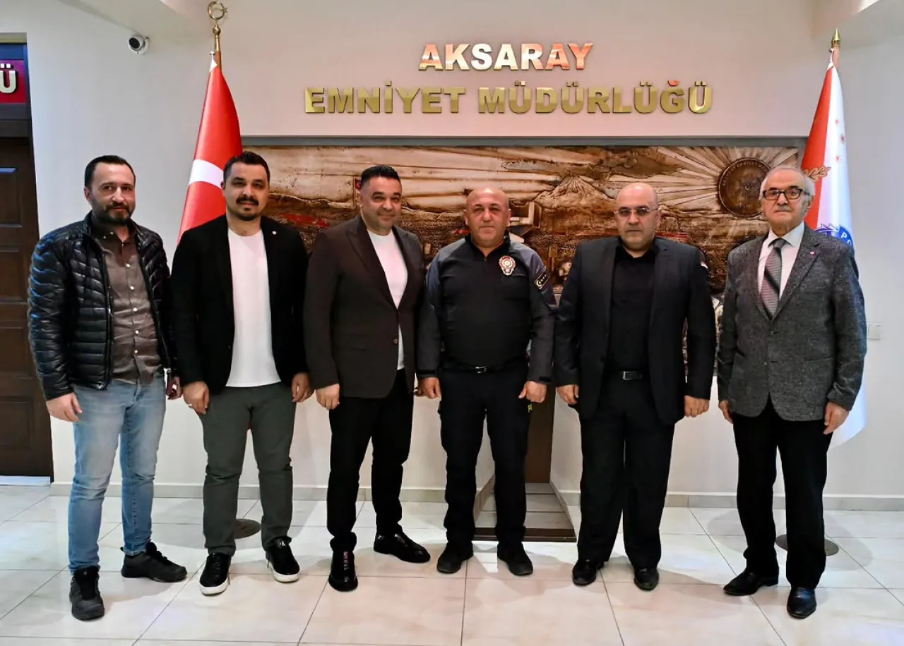 Aksaray TSO Heyeti İl Emniyet Müdürü Demir'i Ziyaret Etti