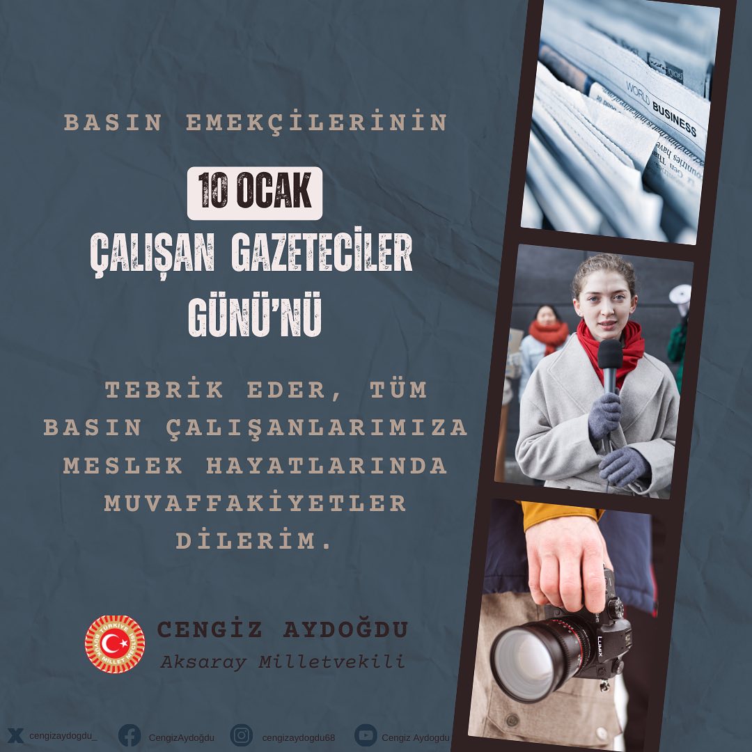 Basın Emekçilerine Önemli Mesaj: Gazeteciler Günü Kutlu Olsun