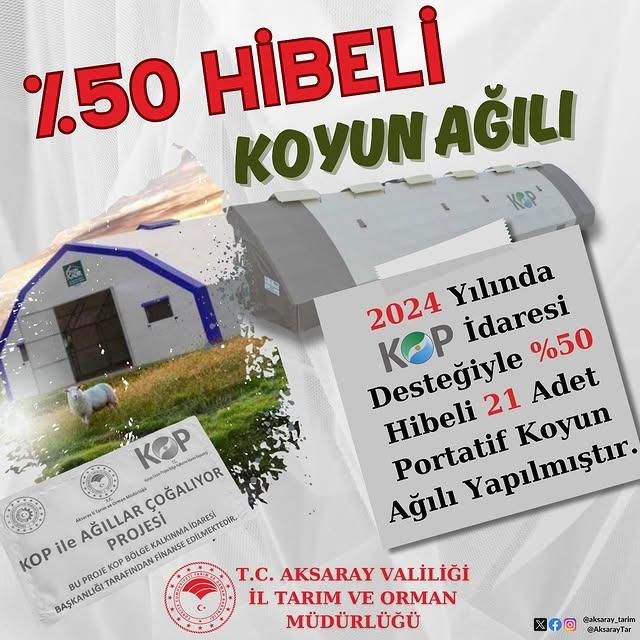 Tarımda KOP İdaresi Desteği ile Yenilik: 21 Yeni Portatif Koyun Ağılı İnşa Edildi