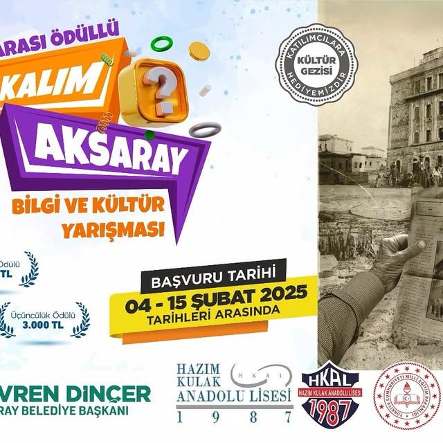 Aksaray Tarih Bilgi Yarışması Başlıyor: Katılımcıları Büyük Ödüller Bekliyor