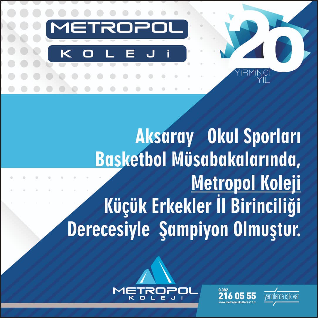 Metropol Koleji Basketbol Takımı Aksaray Şampiyonu Oldu