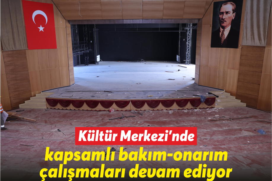 Aksaray'da Kültür Merkezi'nde Bakım ve Onarım Çalışmaları