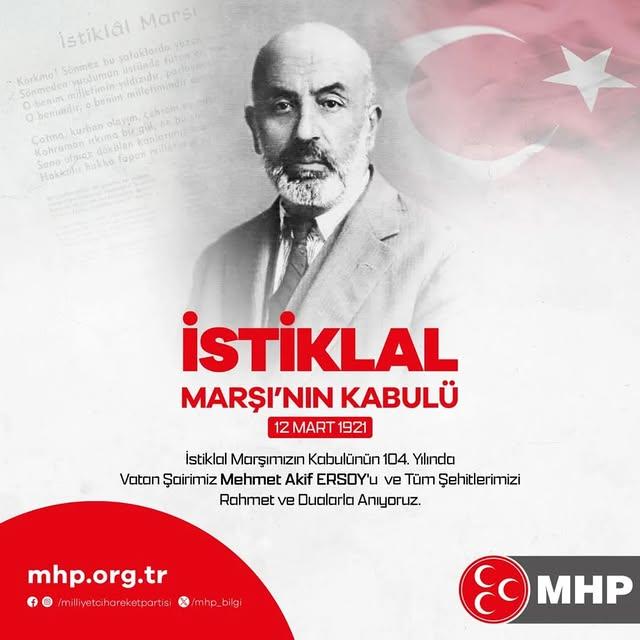 İstiklal Marşı'nın Kabulünün 104. Yıl Dönümü