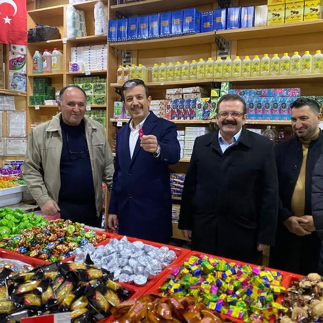 AK Parti Aksaray İl Başkanı ve Merkez İlçe Başkanı Esnafları Ziyaret Etti