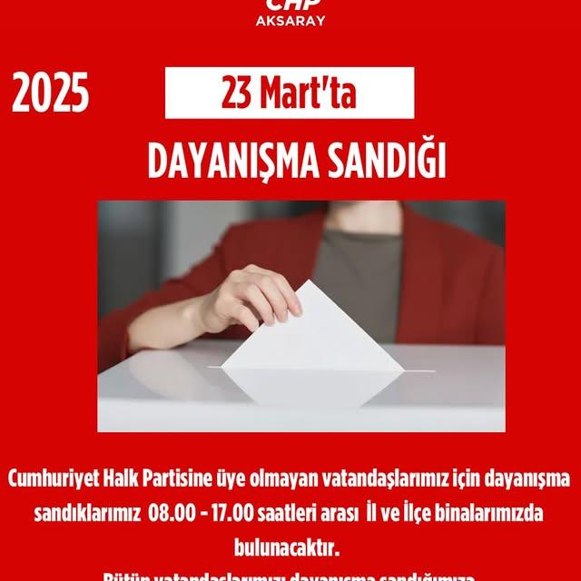 CHP İl Başkanlığı'ndan Vatandaşlara Dayanışma Çağrısı