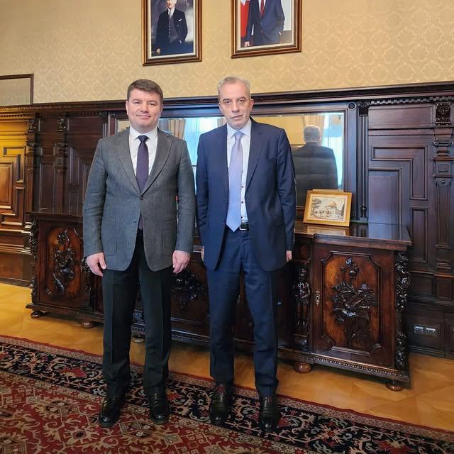 Aksaray Belediye Başkanı Evren Dinçer Viyana Büyükelçisi Gürsel Dönmezi Ağırladı