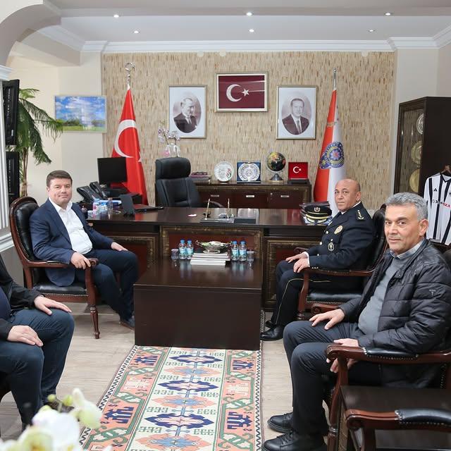Aksaray Emniyet Müdürü, Belediye Başkanı Dinçer'i Makamında Ağırladı
