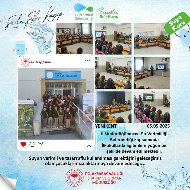 Aksaray'da Geleceğe Yönelik Su Verimliliği Eğitimi Başladı
