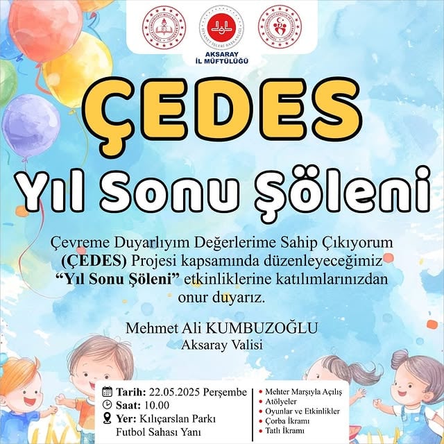 Aksaray'da ÇEDES Projesi Yıl Sonu Şöleni Düzenlenecek