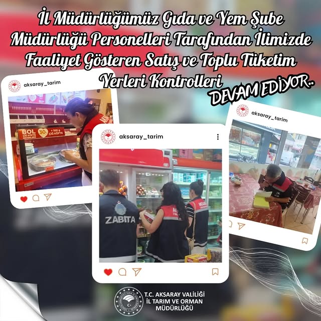 Aksaray'da Tarım Denetimleri Devam Ediyor