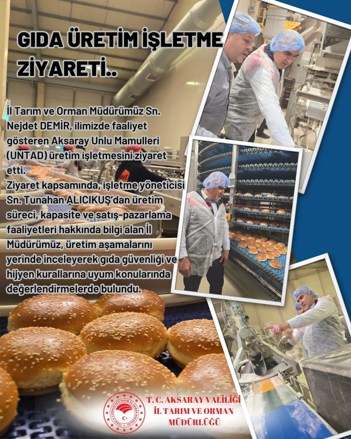 Aksaray'da Unlu Mamul Üretimi Denetlendi
