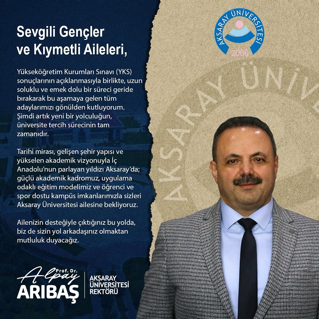 YKS 2025 Sonuçları Açıklandı: Aksaray Üniversitesi Tercih Döneminde Yanınızda