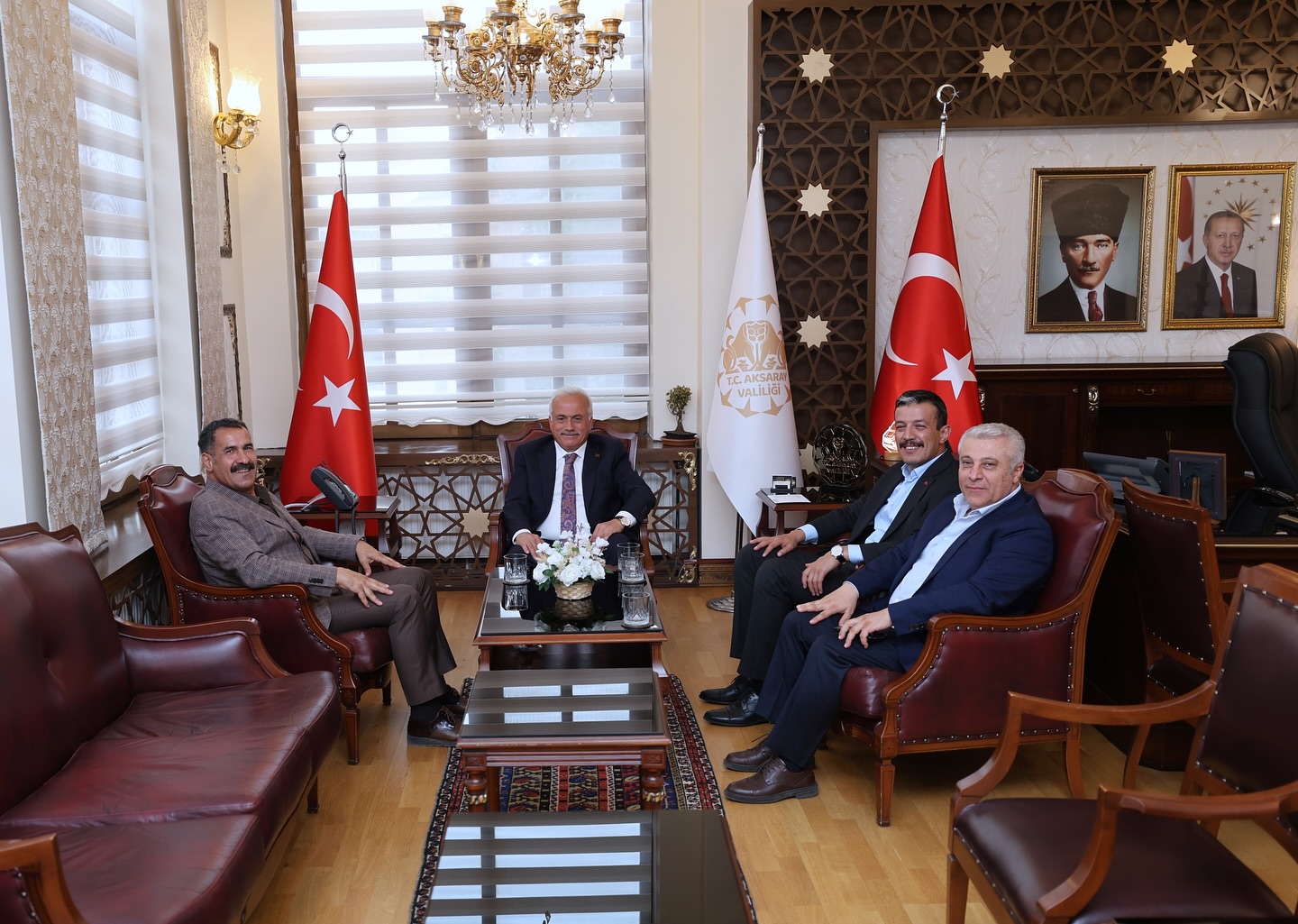 Aksaray Valisi Kumbuzoğlu’nu Milletvekili Yaman ve İl Başkanı Aktürk Ziyaret Etti