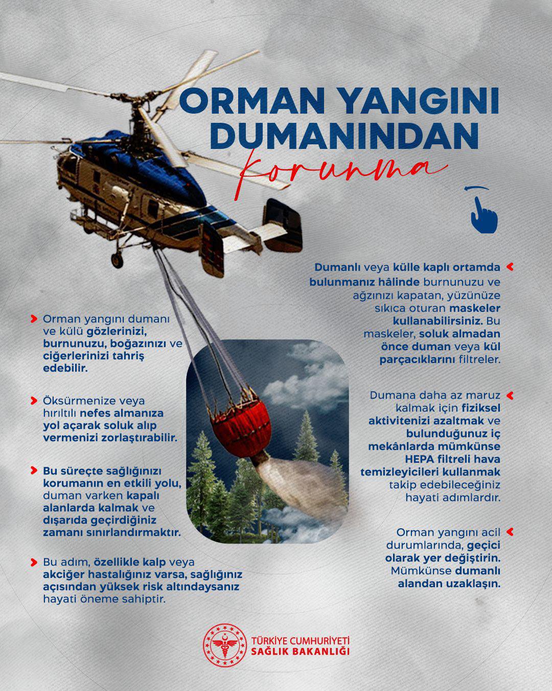 Aksaray'da Orman Yangını Dumanına Karşı Uyarı: Sağlık Bakanlığı Önlemleri