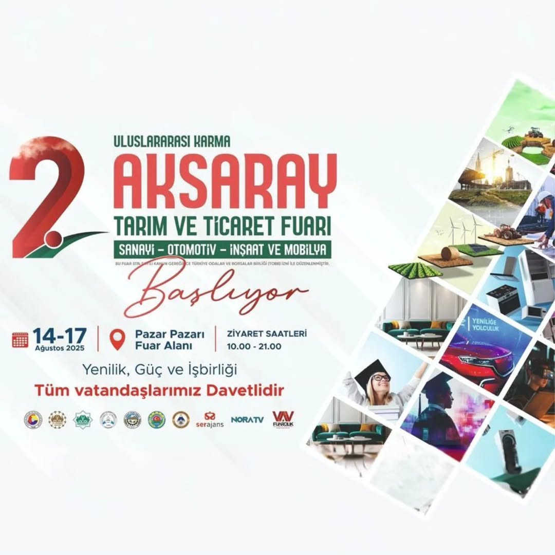 Aksaray'da Tarım ve Ticaret Fuarı İçin Geri Sayım Başladı: 9 Gün Kaldı!