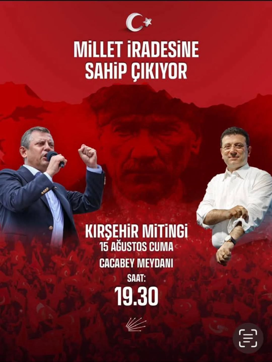 Kırşehir'de 15 Ağustos'ta Millet İradesi Buluşması