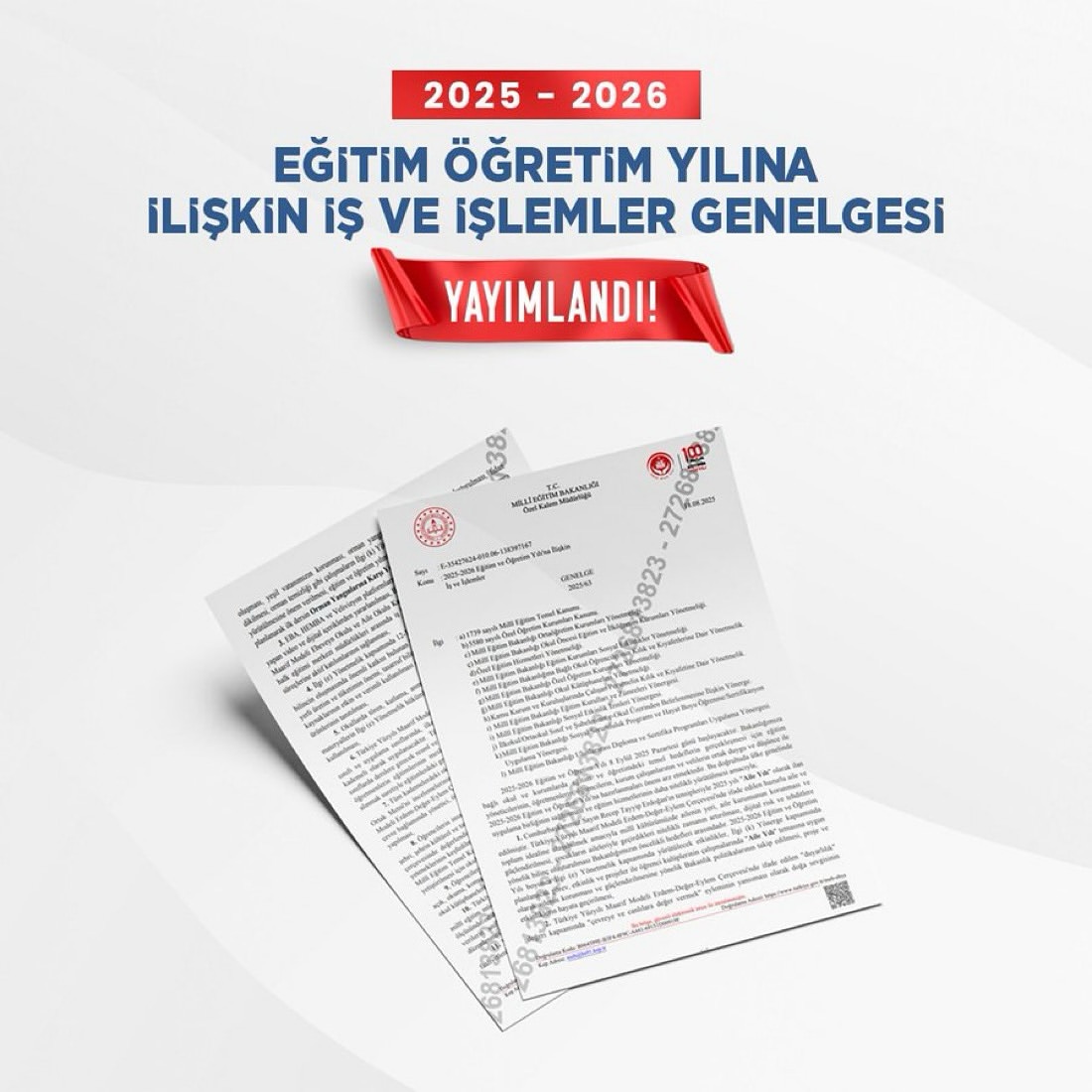2025-2026 Eğitim Öğretim Yılı 8 Eylül'de Başlıyor