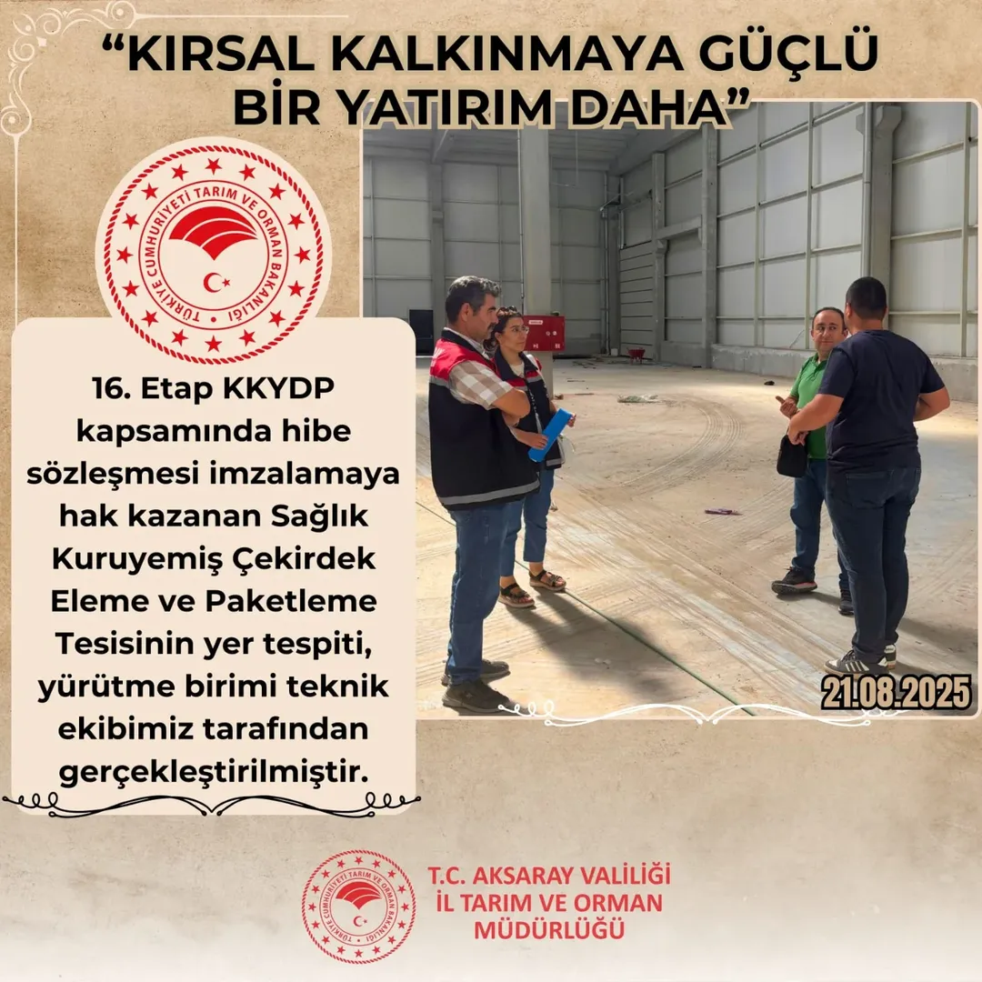 Aksaray'da Yeni Kurulan Gıda İşleme Tesisi, Tarımsal Üretimi Destekleyecek