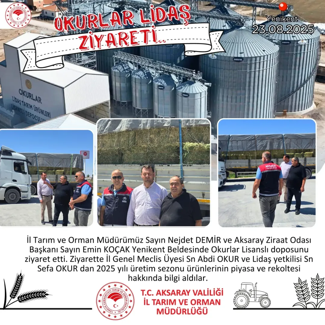 Aksaray'da Lisanslı Depo Ziyareti: Üreticiler Gelecek Sezon İçin Plan Yapıyor