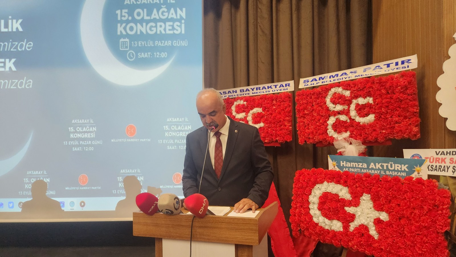 MHP Aksaray’da 15. Olağan İl Kongresi Gerçekleştirildi: Burhanettin Karataş Güven Tazeledi