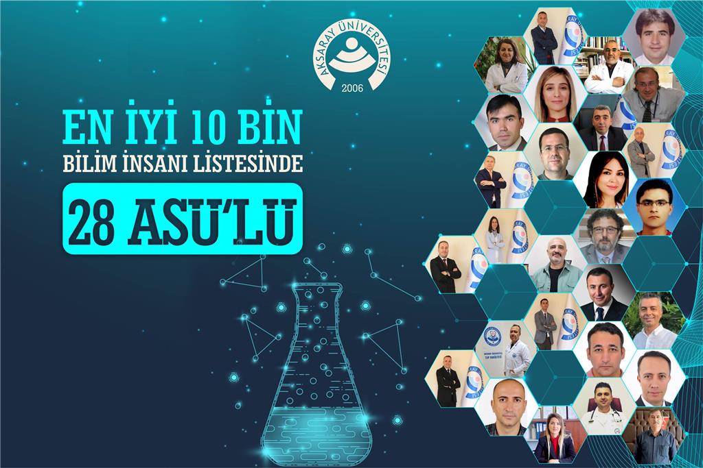 Aksaray Üniversitesi’nden 28 akademisyen ilk 10 bin arasına girdi