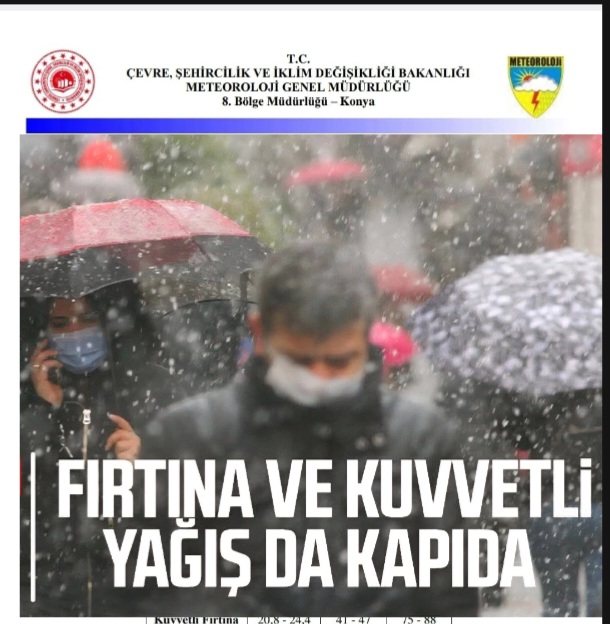 Aksaray İçin Sarı Kodlu Fırtına Uyarısı!